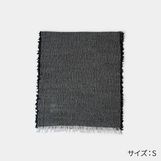 FUJI GAUZE 播州織棉羊毛 黑色 圍巾