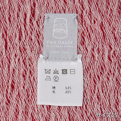 FUJI GAUZE 播州織棉羊毛 紅色 圍巾
