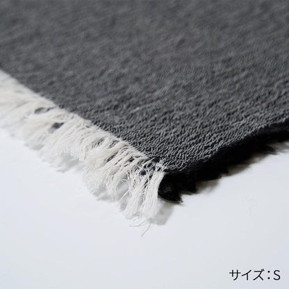 FUJI GAUZE 播州織棉羊毛 黑色 圍巾