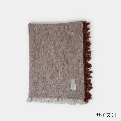 播州織棉羊毛米色 FUJI GAUZE 圍巾