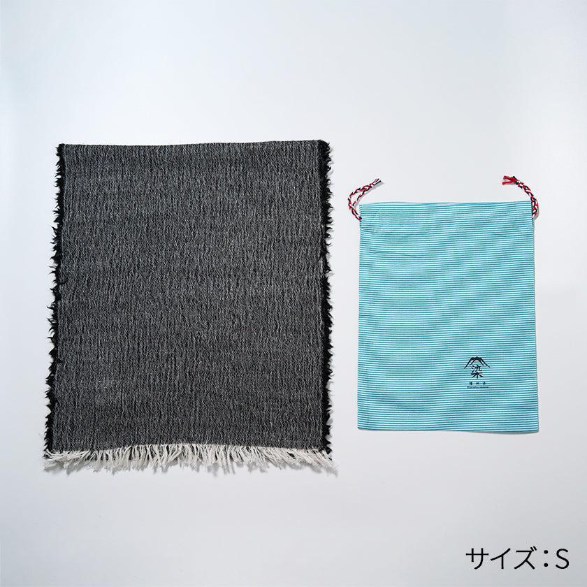 FUJI GAUZE 播州織棉羊毛 黑色 圍巾