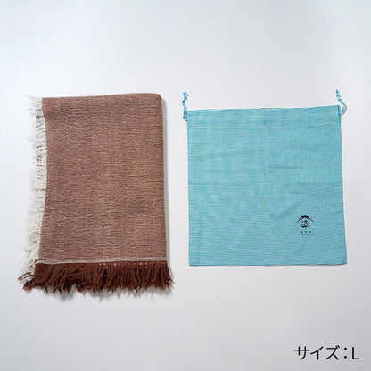 播州織棉羊毛米色 FUJI GAUZE 圍巾