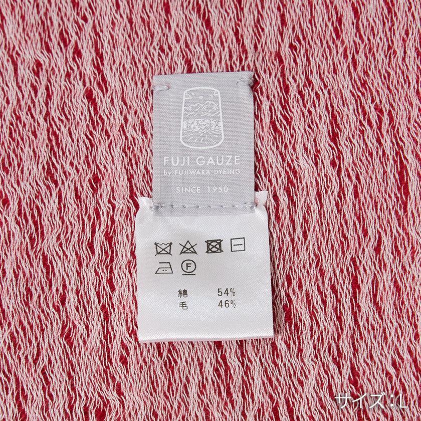 FUJI GAUZE 播州織棉羊毛 紅色 圍巾