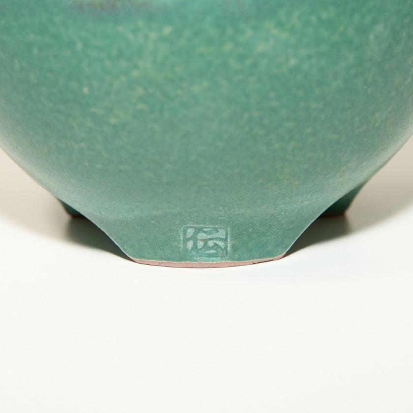 丹波立杭燒 市野傳市窯 香爐造型綠款 3~5號 植物花盆
