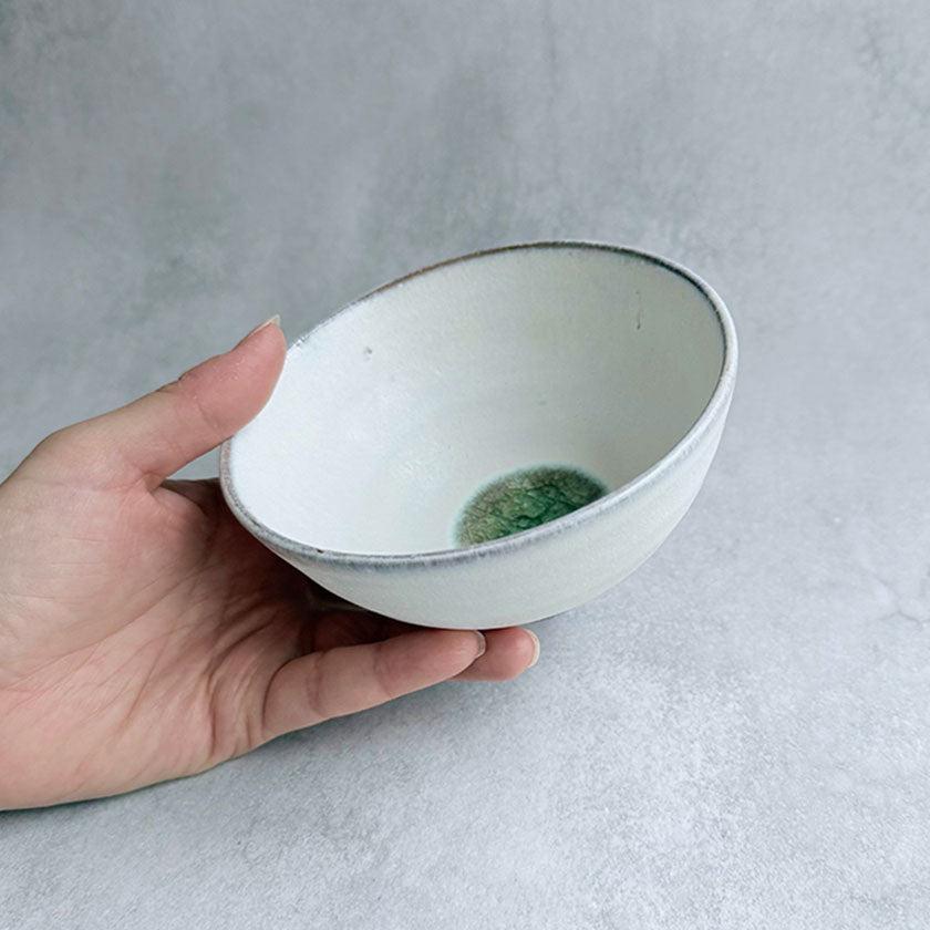 玻璃釉 丹波燒 信水窯 飯碗