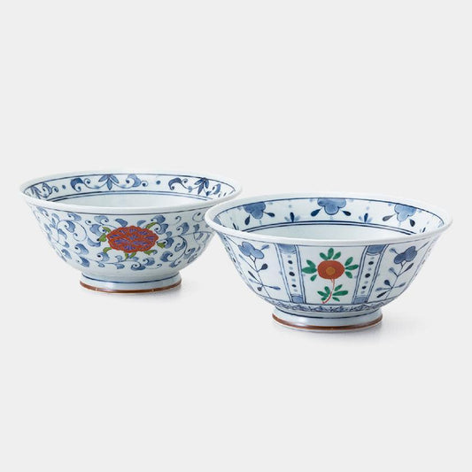 【鉢 ペアセット】染錦 軽量麺鉢 | 波佐見焼 | 西海陶器