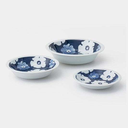 【皿 3枚セット】藍花 入れ子皿 | 波佐見焼 | 西海陶器