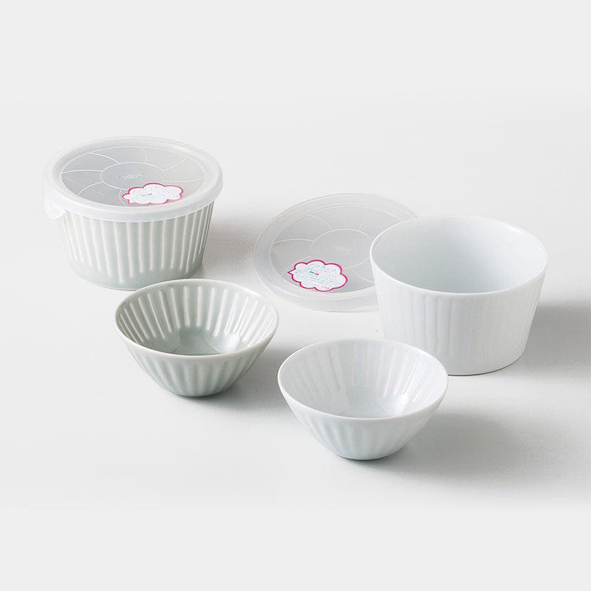 【ボール 4点セット】花ふわり ピクルスセット | 波佐見焼 | 西海陶器