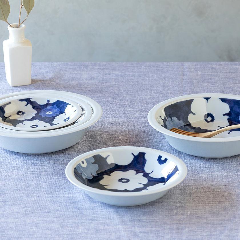 【皿 3枚セット】藍花 入れ子皿 | 波佐見焼 | 西海陶器