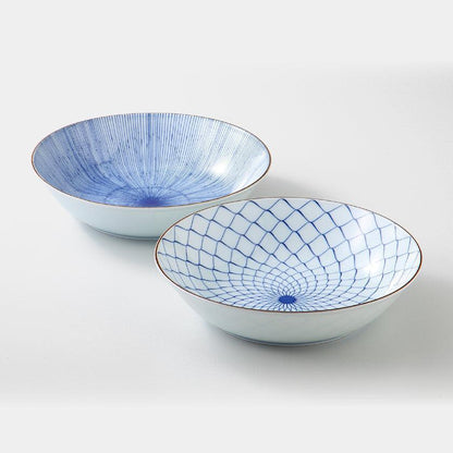 【鉢 ペアセット】古染絵変り 軽量多用鉢 | 波佐見焼 | 西海陶器