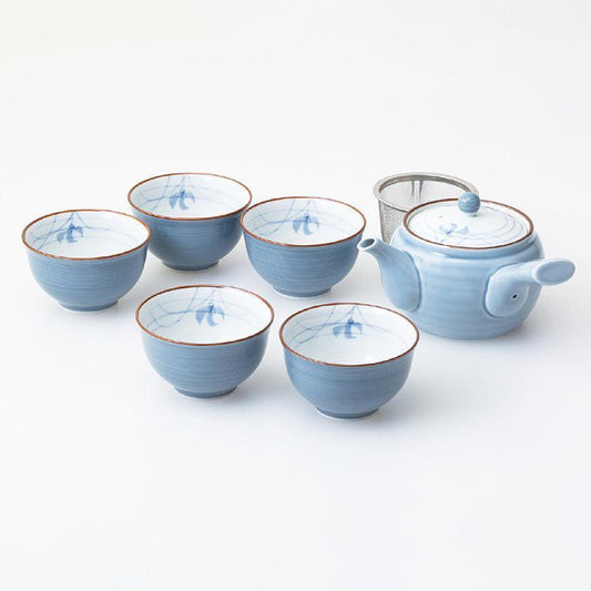 【茶器 6点セット】グレー蘭 急須茶器揃 | 波佐見焼 | 西海陶器