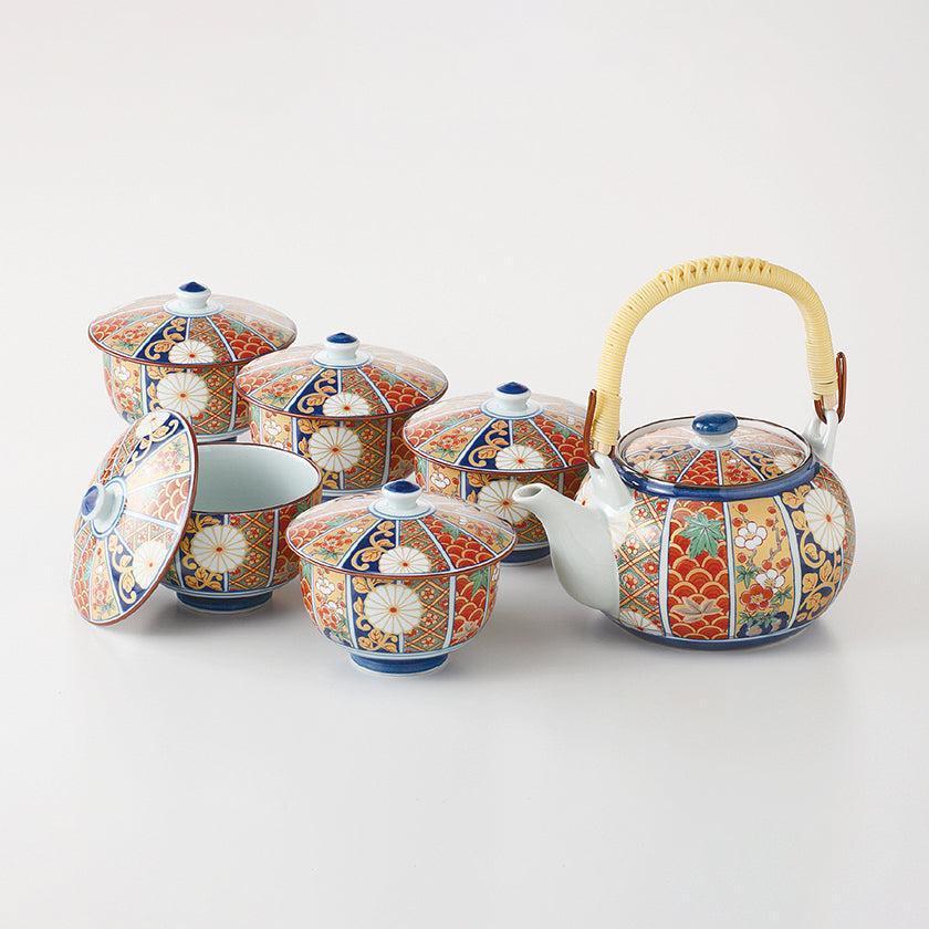 【茶器 6点セット】金彩古伊万里 蓋付茶器揃 | 波佐見焼 | 西海陶器
