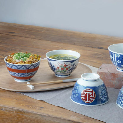 【茶碗 5個セット】染錦文様 飯碗揃 | 波佐見焼 | 西海陶器