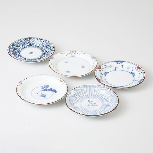 【皿 5個セット】染錦絵変り 小皿揃 | 波佐見焼 | 西海陶器