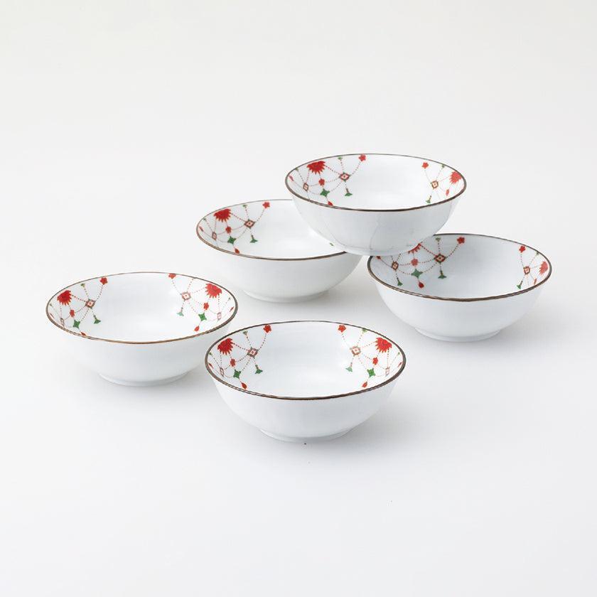 【鉢 5個セット】瓔珞文 小鉢揃 | 波佐見焼 | 西海陶器