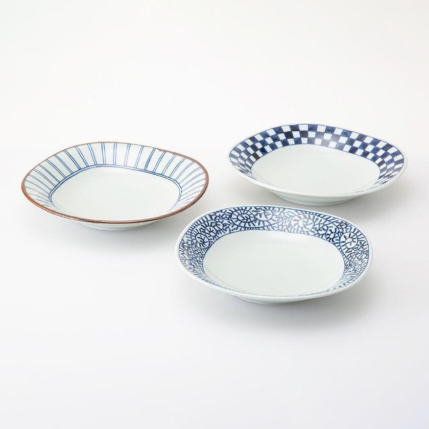 【皿 3個セット】藍屋 多用皿 | 波佐見焼 | 西海陶器