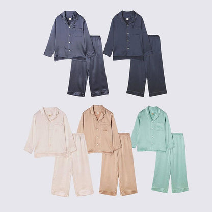 絲綢 優雅海軍藍 套裝 睡衣套裝 Foo Tokyo