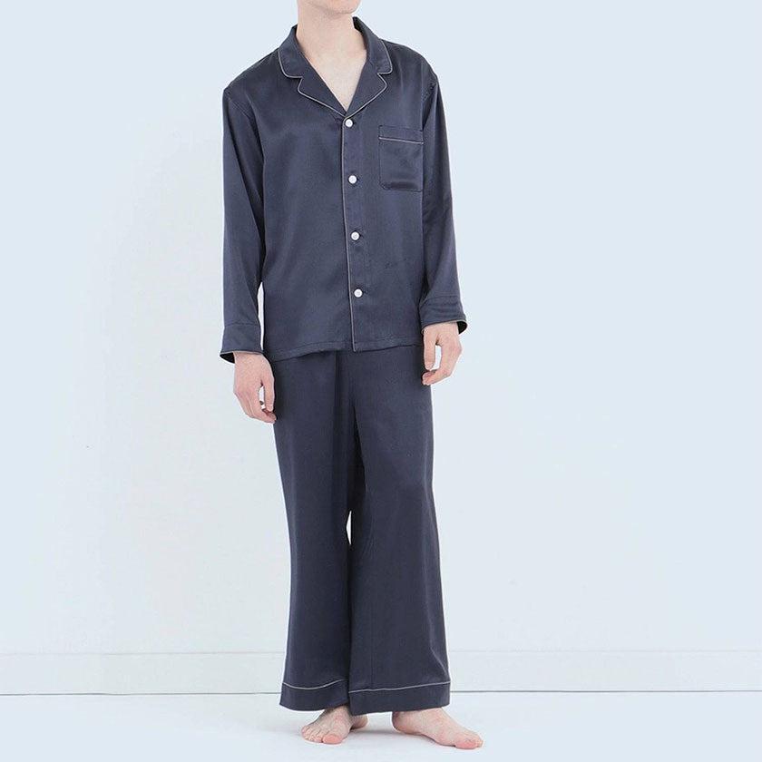 絲綢 優雅海軍藍 套裝 睡衣套裝 Foo Tokyo