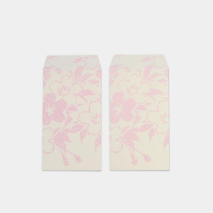 【ポチ袋】(大) 桜 白地 (2枚) | 唐紙 | 唐源