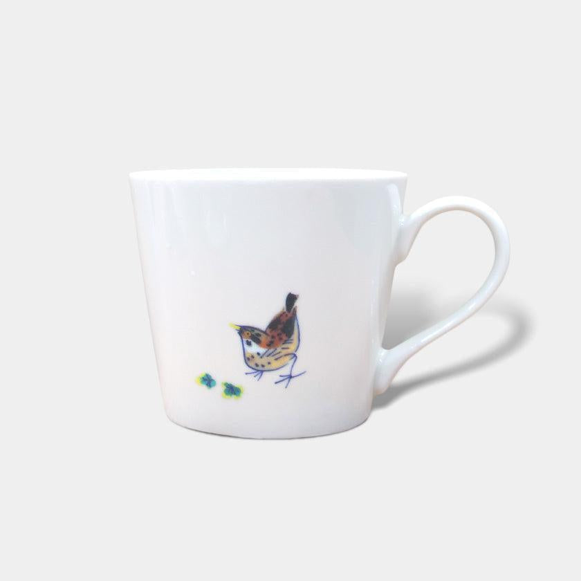 【マグカップ】温感 千鳥 (花と鳥) | 美濃焼 | 丸モ高木陶器