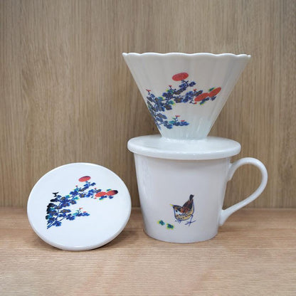 【マグカップ】温感 千鳥 (花と鳥) | 美濃焼 | 丸モ高木陶器