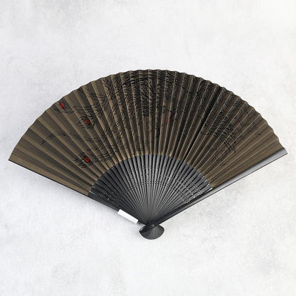 【扇子】男持 (7.5寸) 漆絵 鳳凰 (扇子袋付) | 名古屋扇子 | 末廣堂