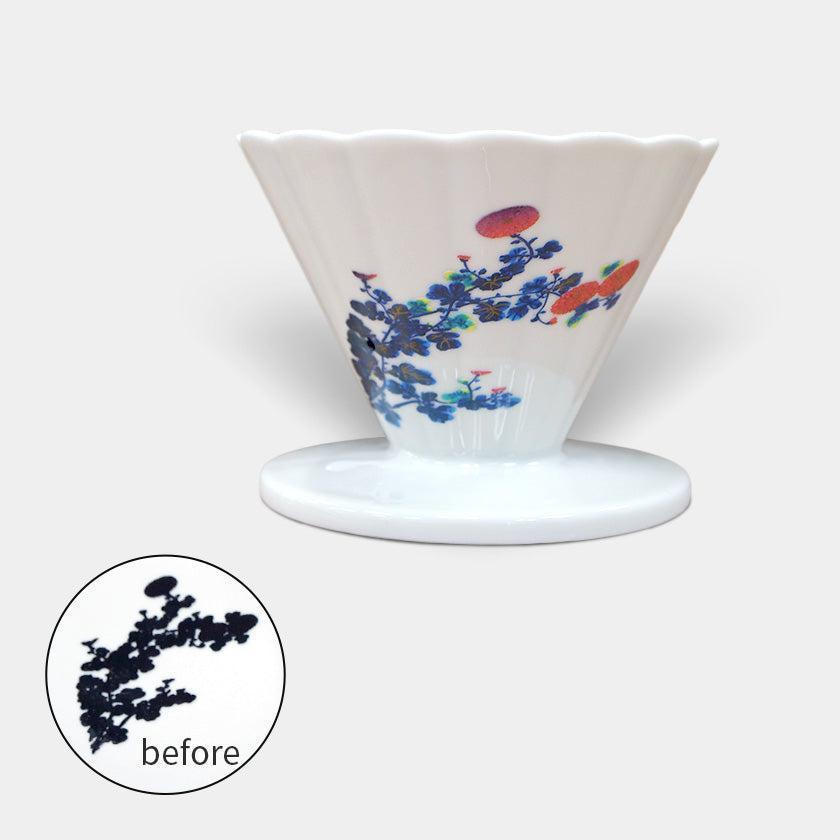 【コーヒーフィルター】温感 千鳥 (花と鳥) | 美濃焼 | 丸モ高木陶器