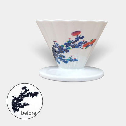【コーヒーフィルター】温感 千鳥 (花と鳥) | 美濃焼 | 丸モ高木陶器