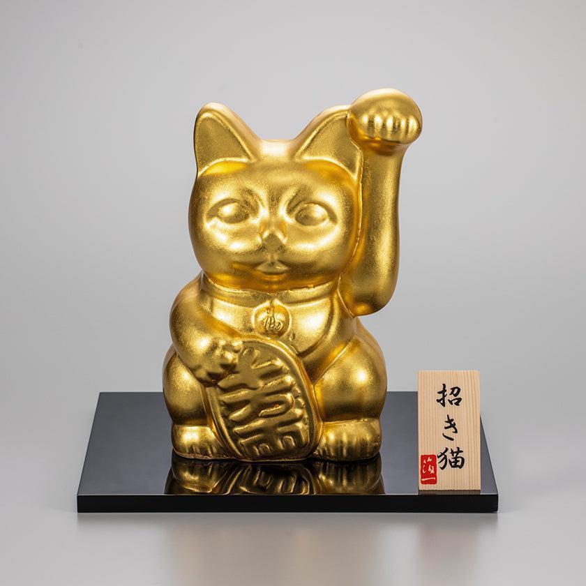 【招き猫】開運 招き猫 (L) | 金沢箔 | 箔一