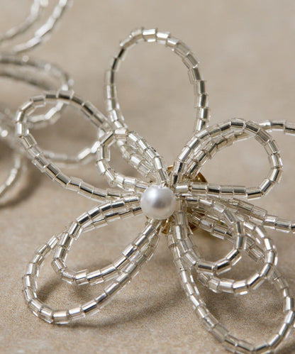 大款花朵珠飾耳環