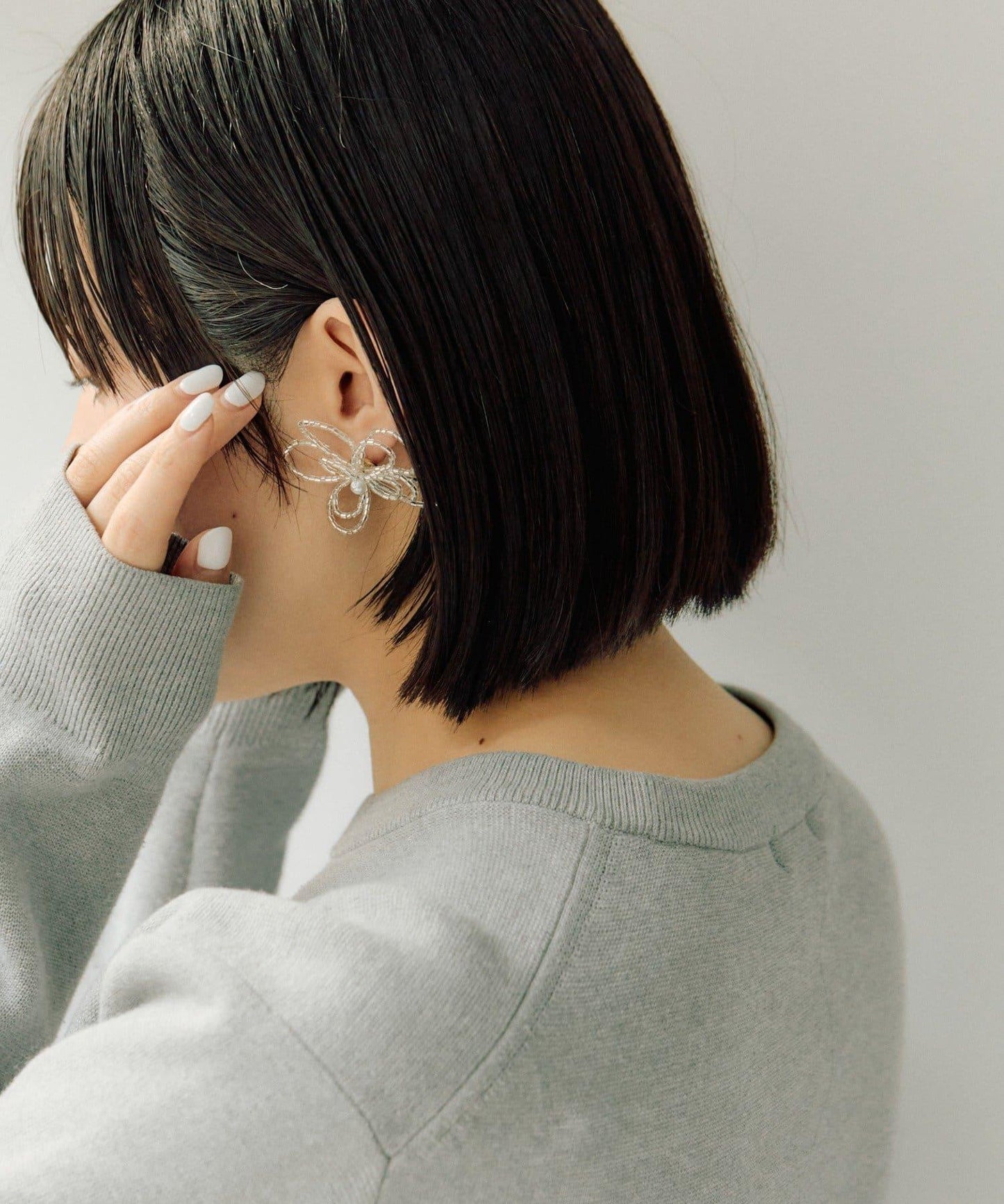 大款花朵珠飾耳環