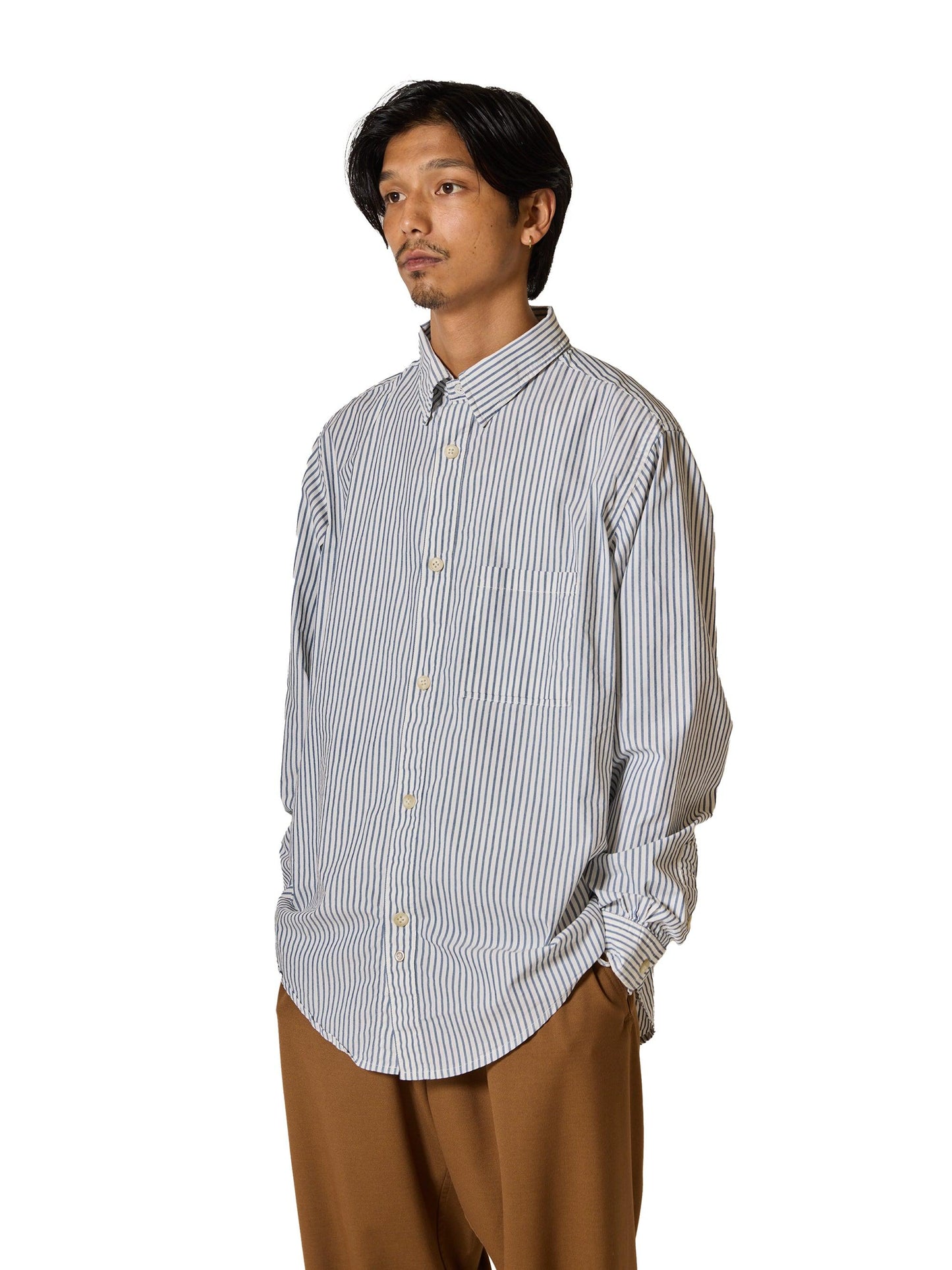 寬條紋 棉混紡 ORGANIZED B.D.SHIRT 襯衫