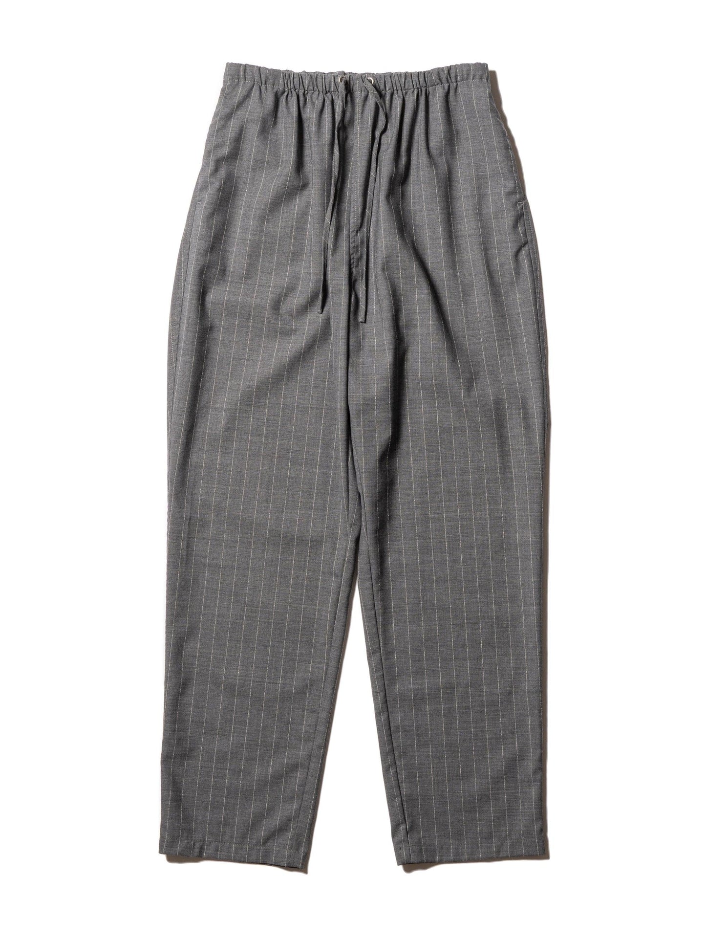 RESEARCHED EASY PANTS WOOL SATIN CHALK STRIPE 褲子