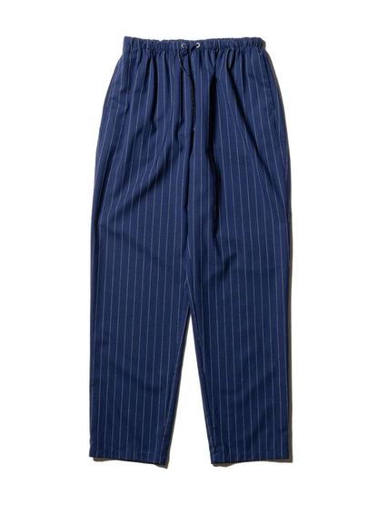 RESEARCHED EASY PANTS WOOL SATIN CHALK STRIPE 褲子