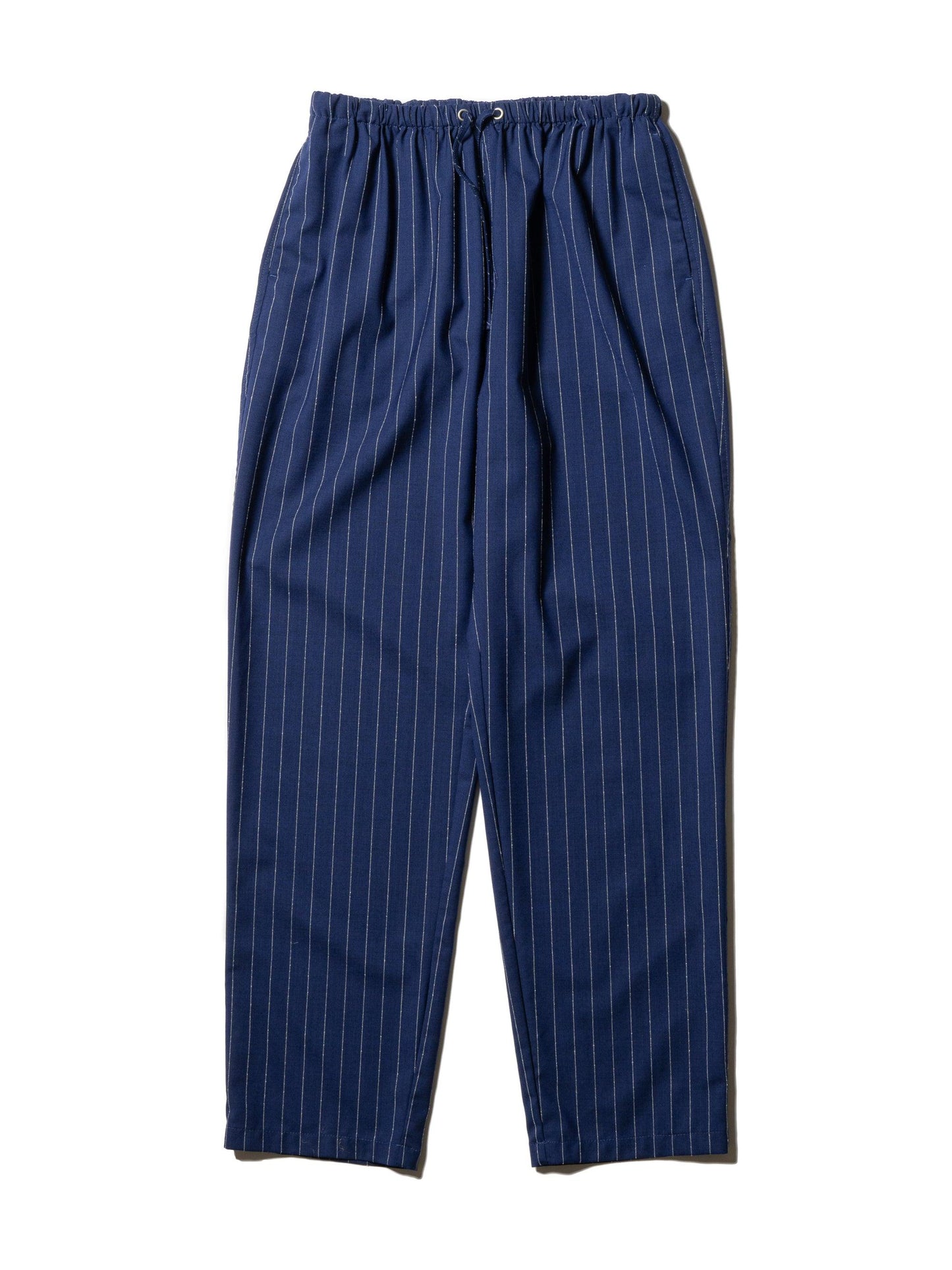 RESEARCHED EASY PANTS WOOL SATIN CHALK STRIPE 褲子
