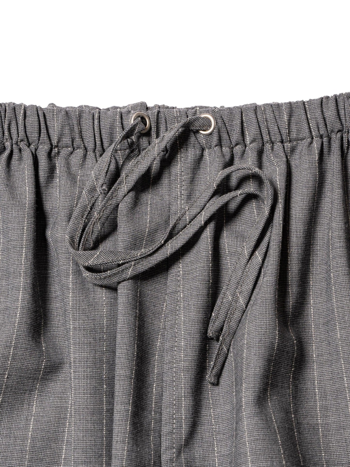 RESEARCHED EASY PANTS WOOL SATIN CHALK STRIPE 褲子