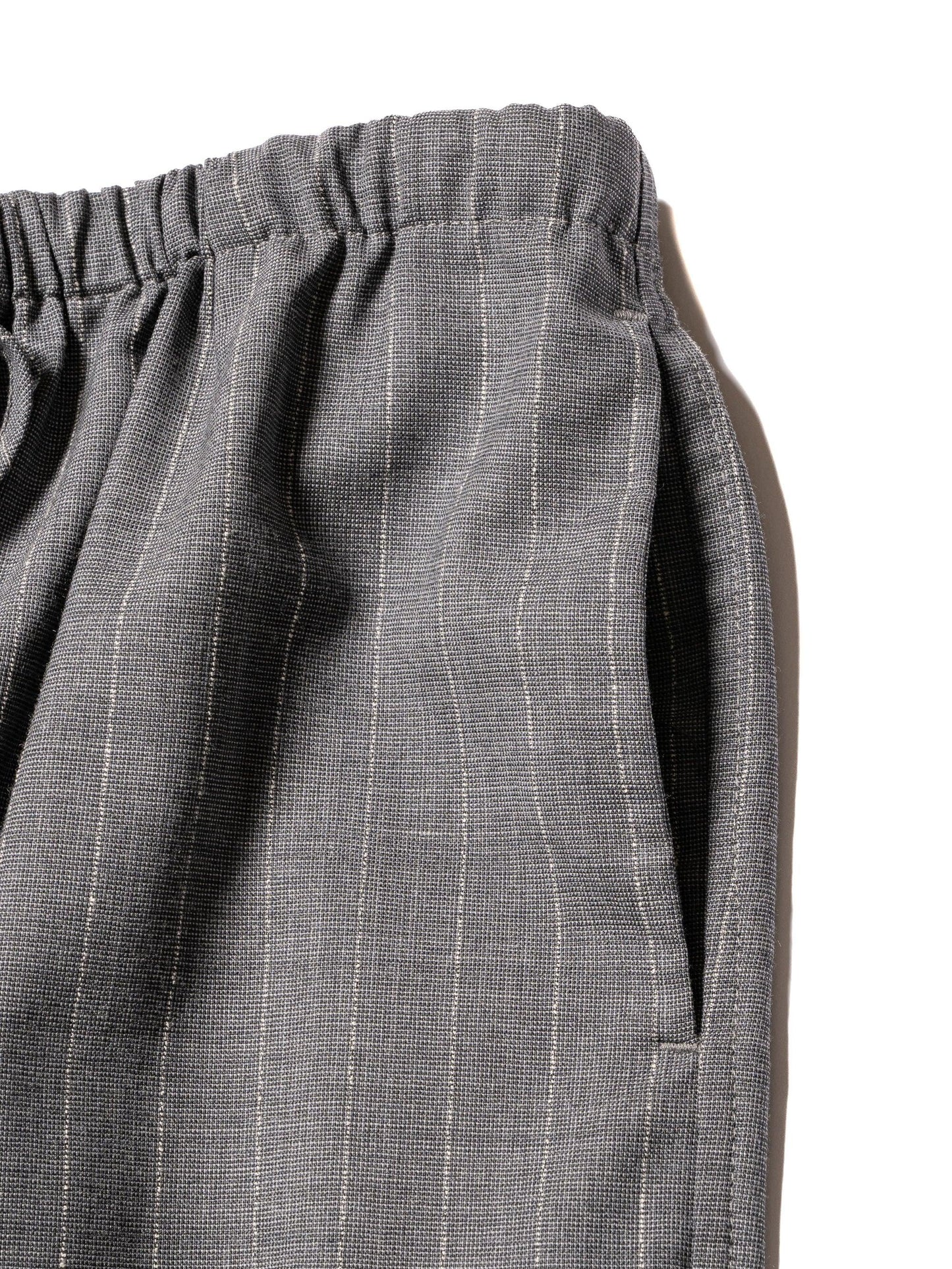 RESEARCHED EASY PANTS WOOL SATIN CHALK STRIPE 褲子