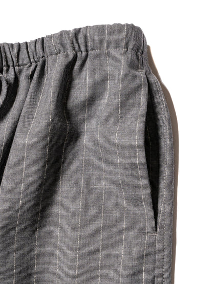 RESEARCHED EASY PANTS WOOL SATIN CHALK STRIPE 褲子