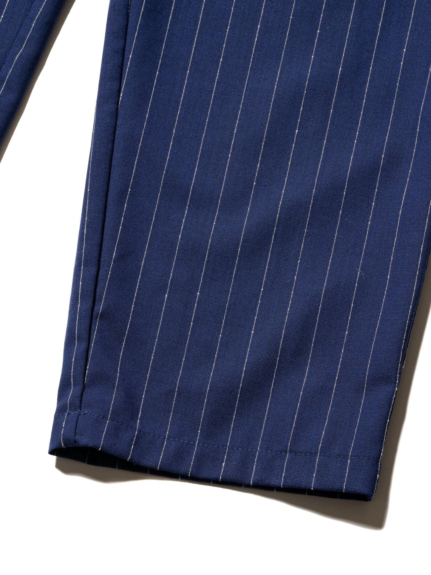 RESEARCHED EASY PANTS WOOL SATIN CHALK STRIPE 褲子