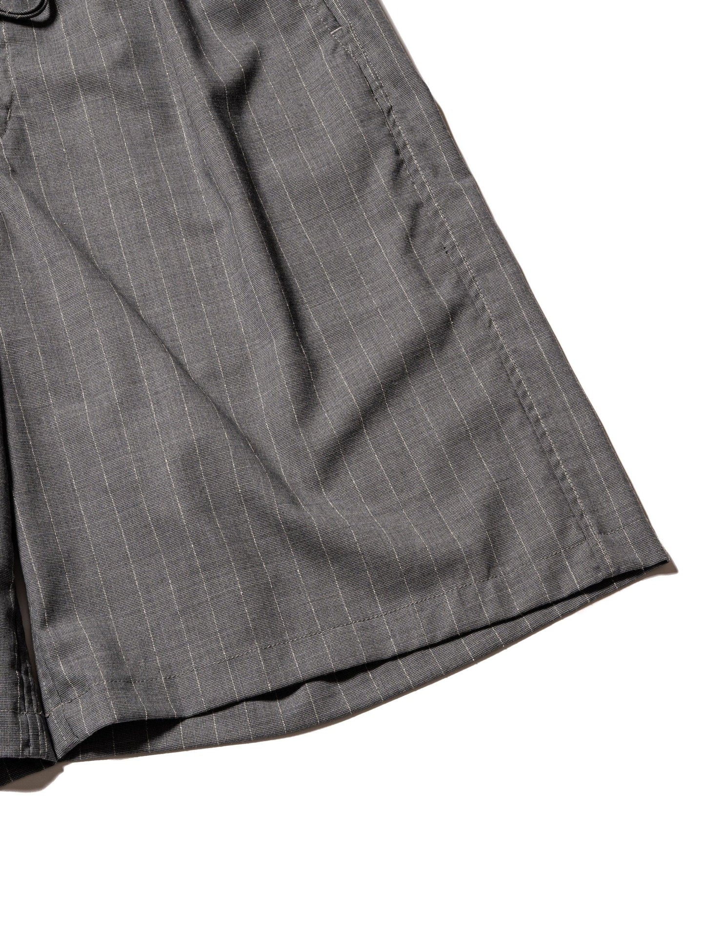 羊毛緞面粉筆條紋 RESEARCHED 3/4 EASY SLACKS 休閒褲