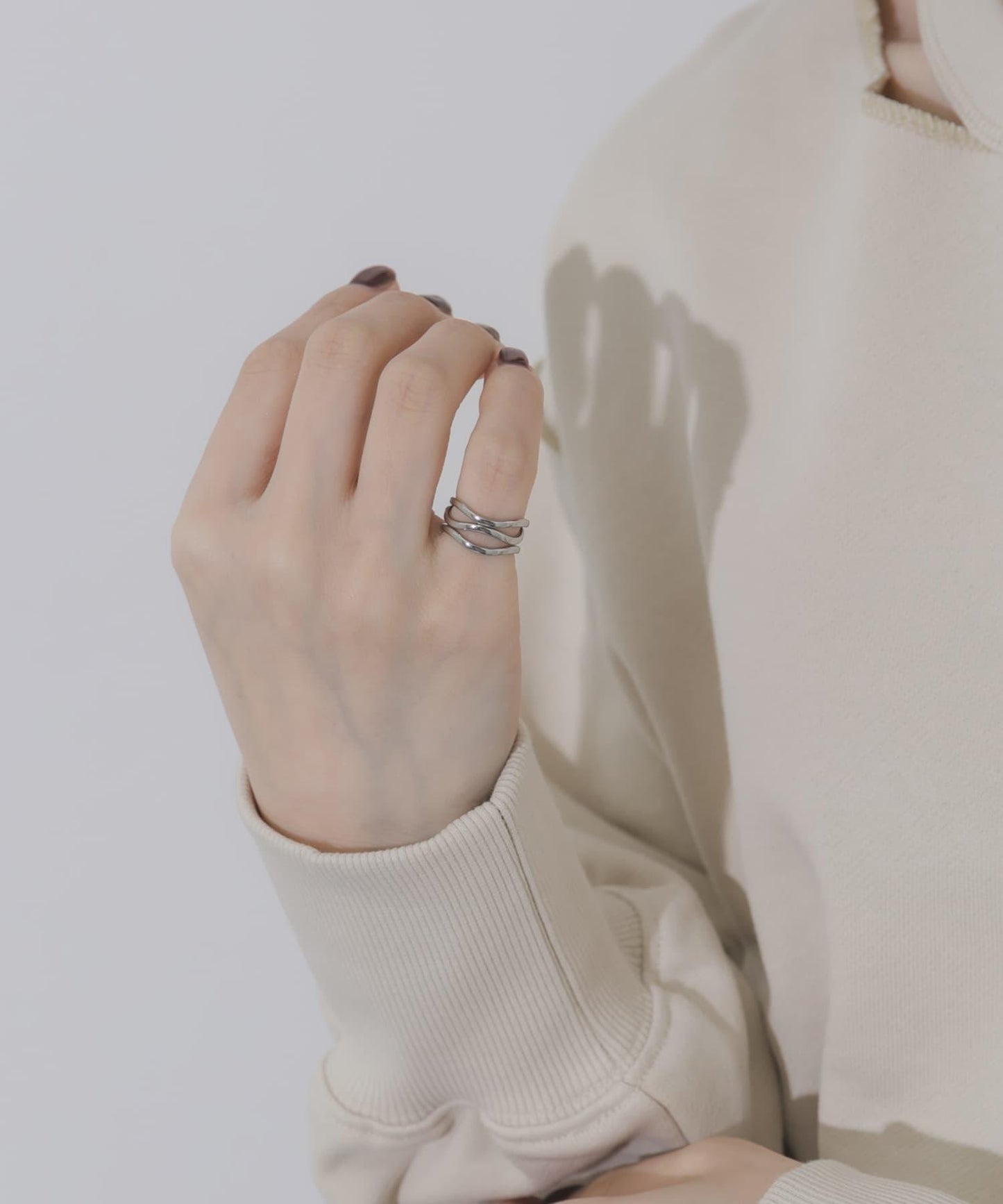 不鏽鋼 波浪線 小指戒指