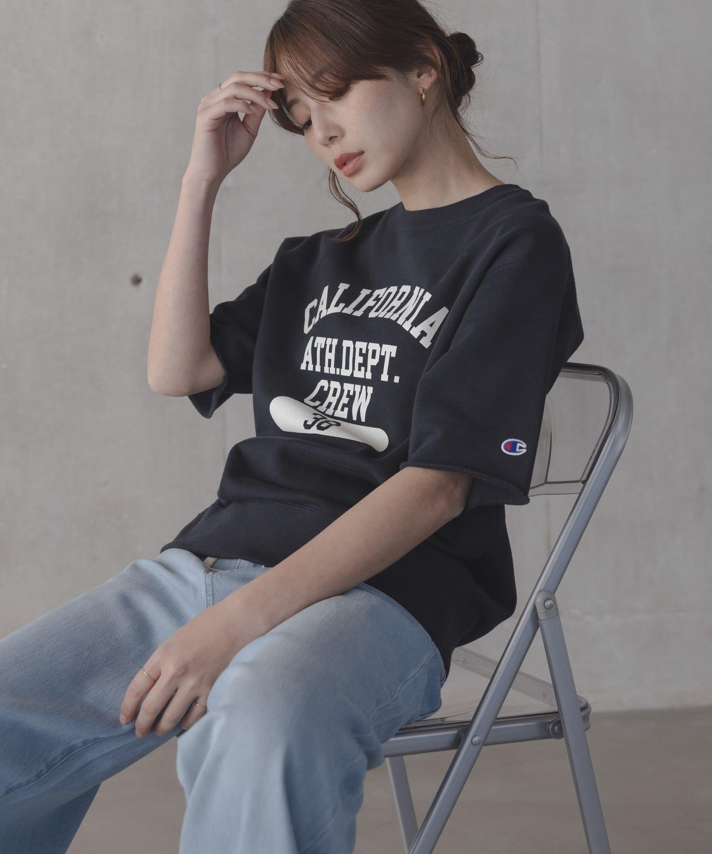 聯名 CHAMPION×Sonny Label 標誌印花 衛衣面料 T恤