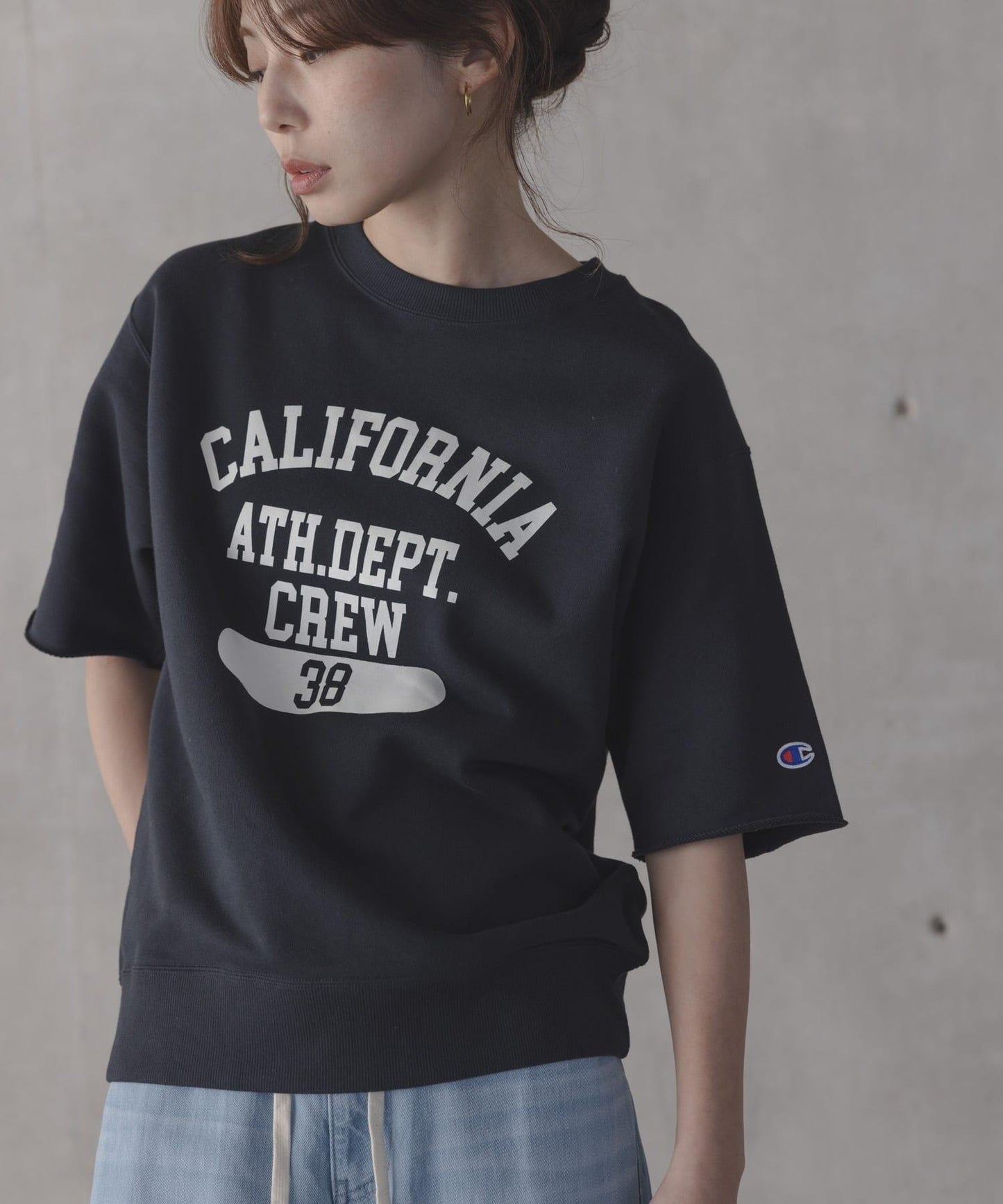 聯名 CHAMPION×Sonny Label 標誌印花 衛衣面料 T恤