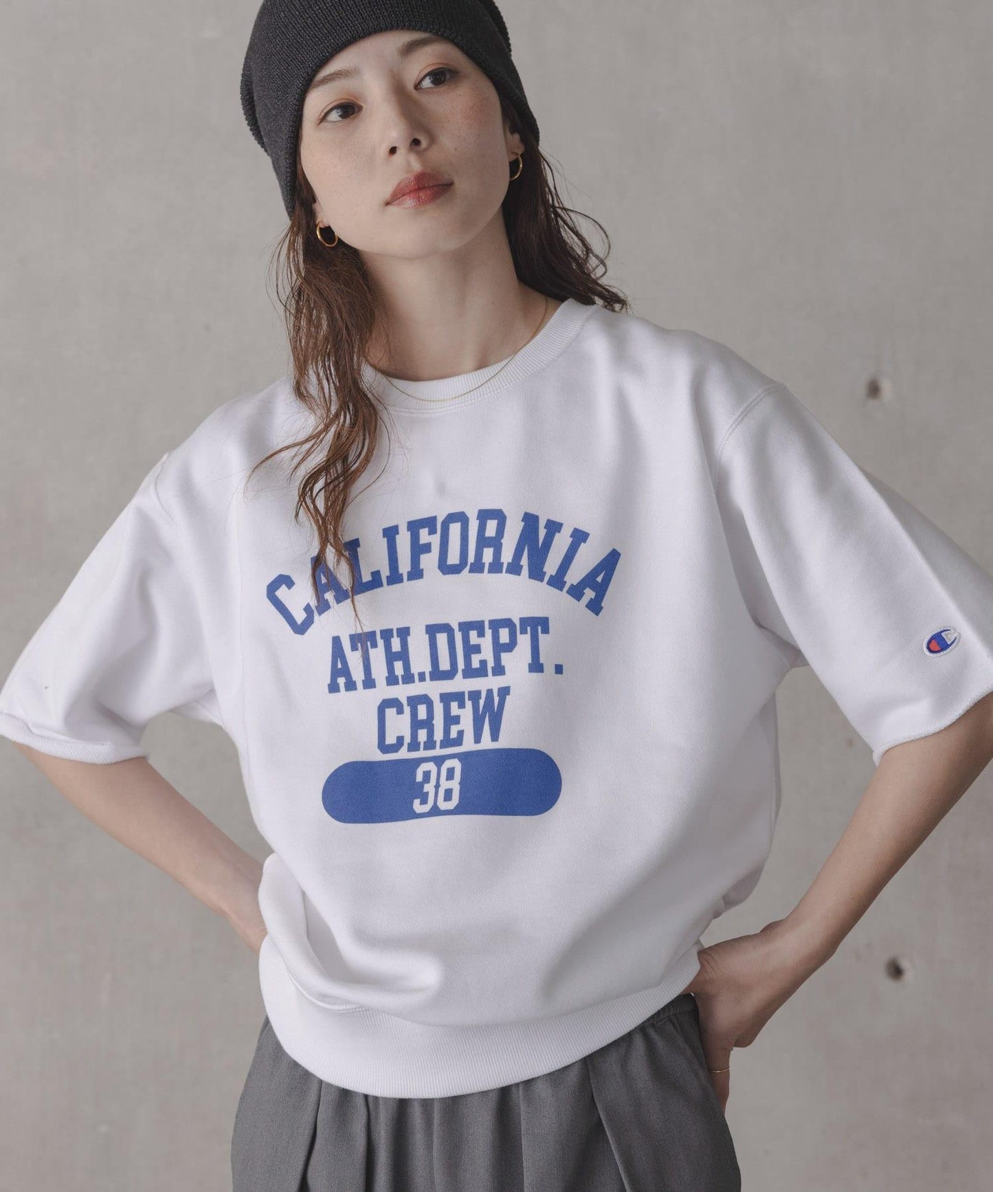 聯名 CHAMPION×Sonny Label 標誌印花 衛衣面料 T恤