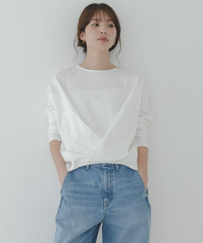 前褶設計 羅馬布 套頭上衣