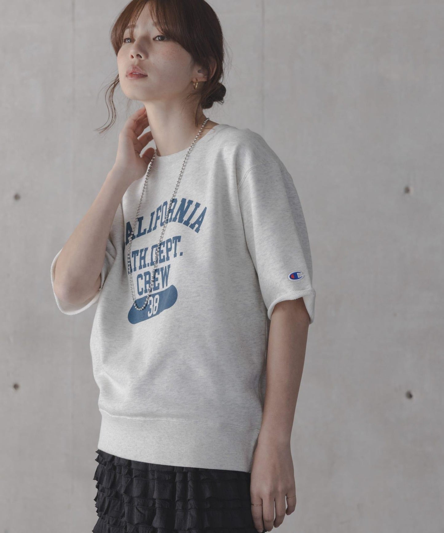 聯名 CHAMPION×Sonny Label 標誌印花 衛衣面料 T恤