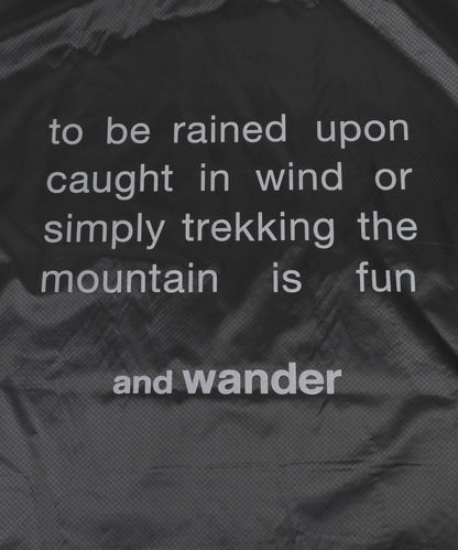and wander SIL PONCHO 斗篷