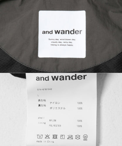 and wander WATER REPELLENT LIGHT JACKET2 夾克