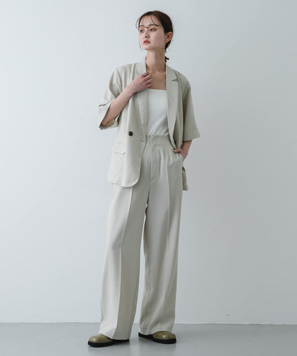 亞麻質感寬鬆版型 UR TECH DRYLUXE 闊腿褲（款）