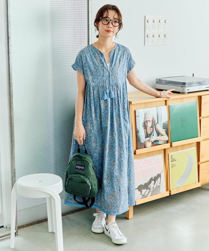 印度佩斯利花紋開襟連衣裙